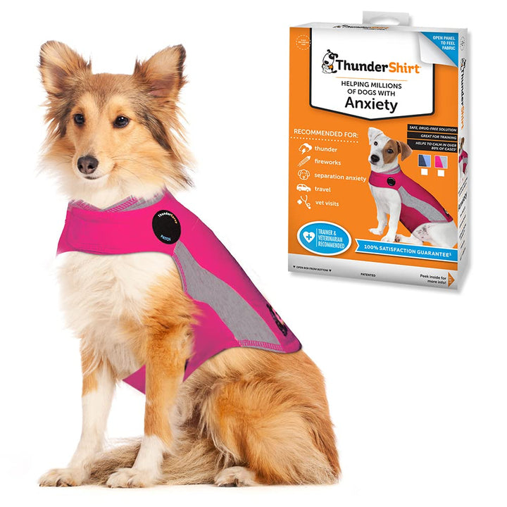 Thundershirt Beruhigungsweste, Hundemantel für ängstliche Hunde, Grösse L, Polo pink, 99024