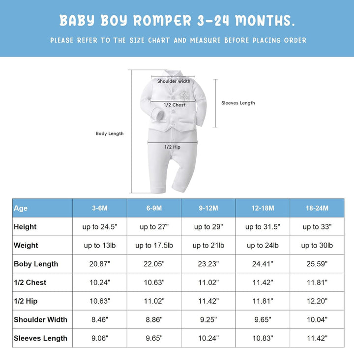 Booulfi Baby Kleidung Jungen 0-12 Monate Strampler Neugeborene Body Langarm Overall Winter Baby Erst