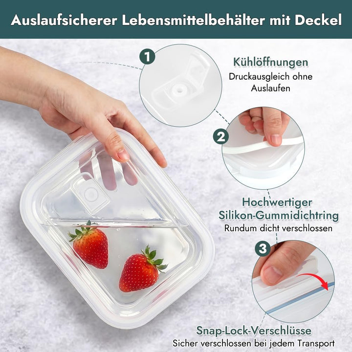YQL Airfryer Zubehör für COSORI 2 Kammern 8,5L/Ninja Dual 9,5L, Borosilikatglas Auflaufform hitzebes