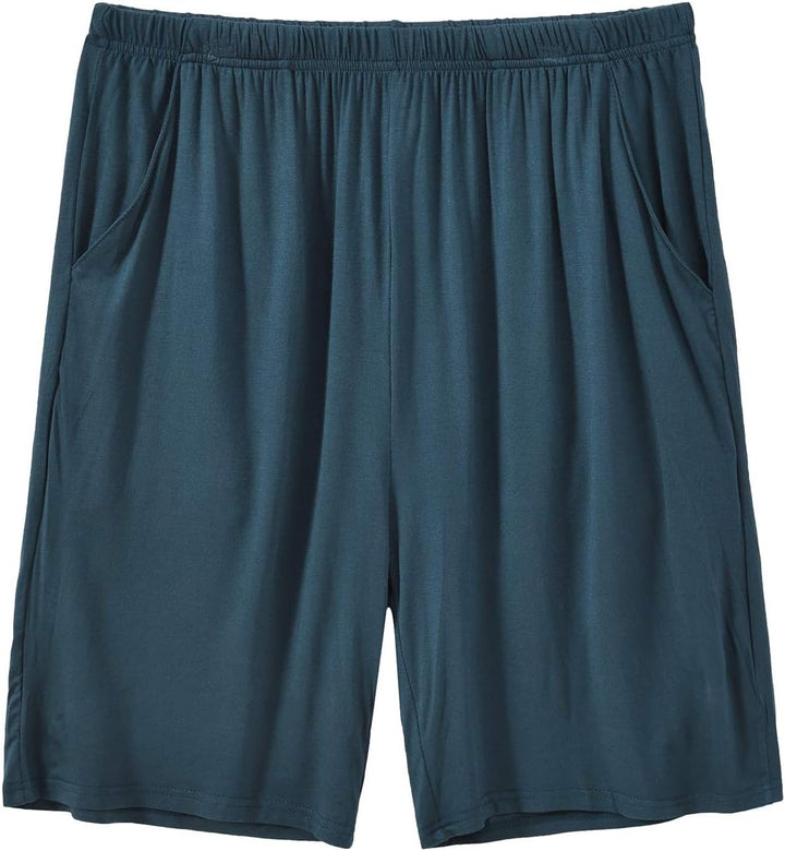 MoFiz Pyjamahose Herren Schlafanzughose Kurz Modal Schlafshorts Weit Loungewear XL 2 Pack-02, XL 2 P