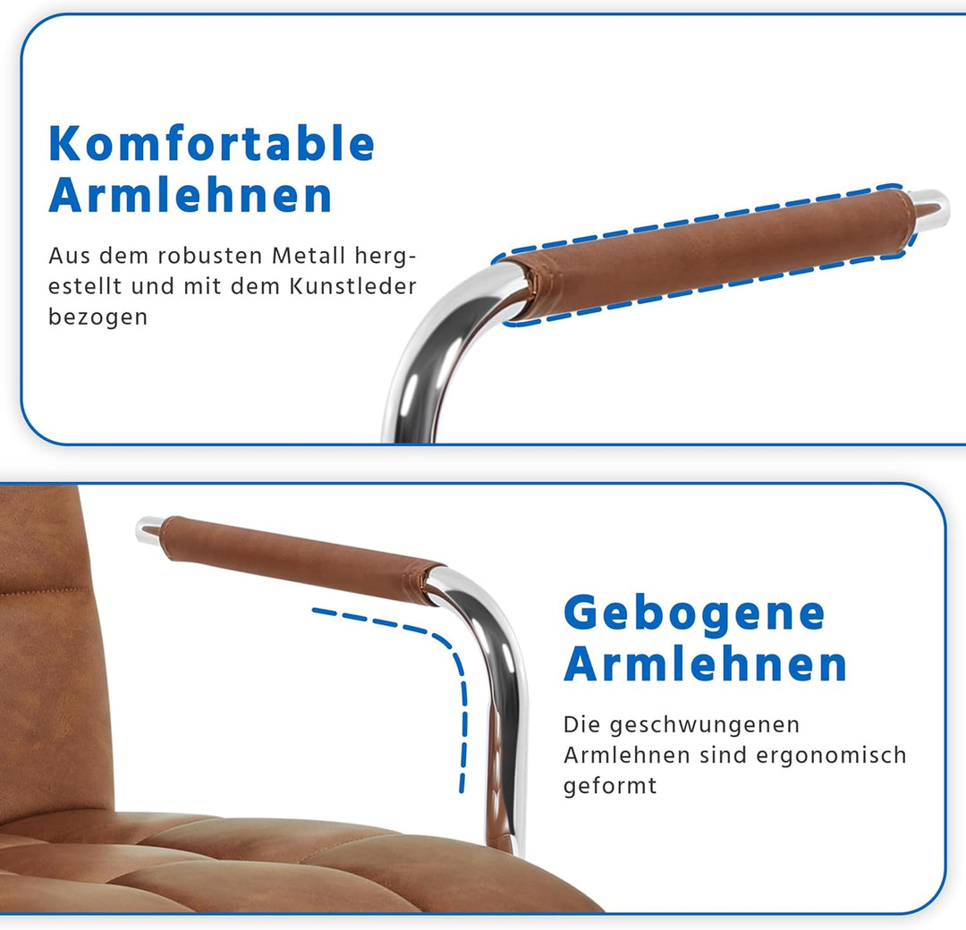 Yaheetech Bürostuhl ergonomischer Schreibtischstuhl Drehstuhl Drehocker Arbeitshocker mit abnehmbare