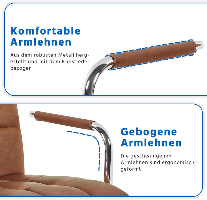 Yaheetech Bürostuhl ergonomischer Schreibtischstuhl Drehstuhl Drehocker Arbeitshocker mit abnehmbare