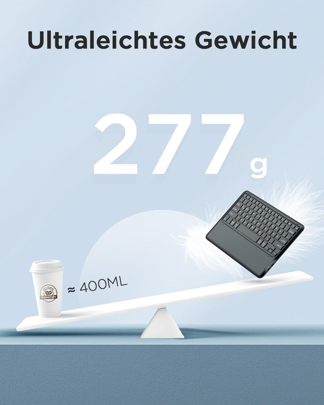 EasyAcc Tastatur Hülle Kompatibel mit Redmi Pad Pro 12.1 / Xiaomi Poco Pad 12.1 2024 mit Schutzfolie