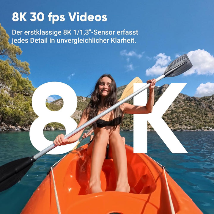 Insta360 Ace Pro 2 Auf Geht's-Bundle - 8K wasserdichte Actionkamera mit Leica entwickelt, 1/1,3" Sen