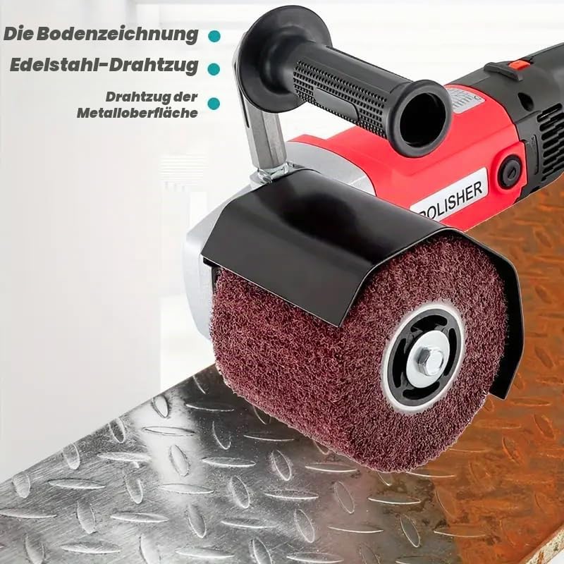 Schleifwalze Bürste 80 Körnung | Effiziente Schleifrolle aus Brauner Korund | Schleifhülsen für Schl
