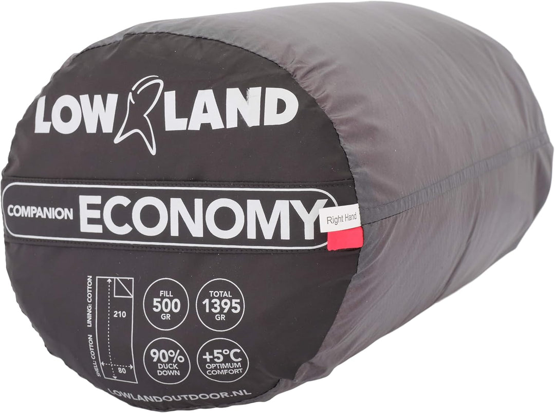 Lowland Outdoor Companion Economy Daunen Deckenschlafsäcke, Rot, 210x80 cm
