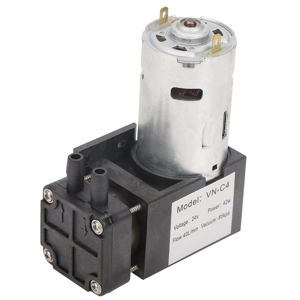Vakuumpumpe, DC 24V Mini öllose Vakuumpumpe, 85kPa Vakuumgrad, Durchfluss 40L/Min Vakuumpumpe, geräu