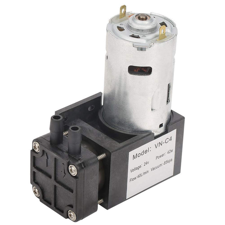 Vakuumpumpe, DC 24V Mini öllose Vakuumpumpe, 85kPa Vakuumgrad, Durchfluss 40L/Min Vakuumpumpe, geräu