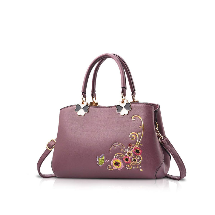 NICOLE&amp;DORIS Handtaschen Damen Mode Schultertasche Geldbörse Retro Umhängetasche Frau Tote Stickerei