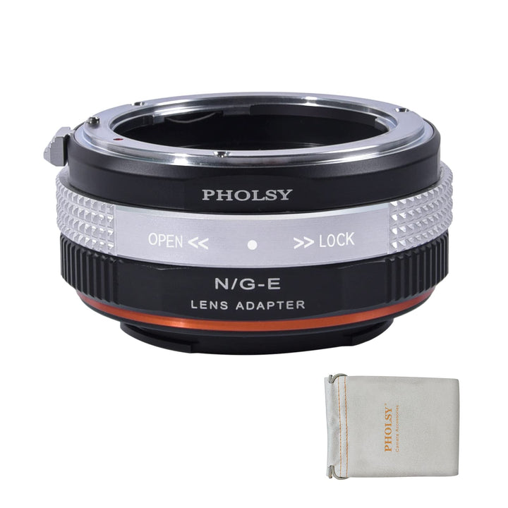 PHOLSY Kompatibel mit Nikon G auf Sony E, Nikon F auf Sony E Objektivadapter für Nikon F (G-Type) Mo