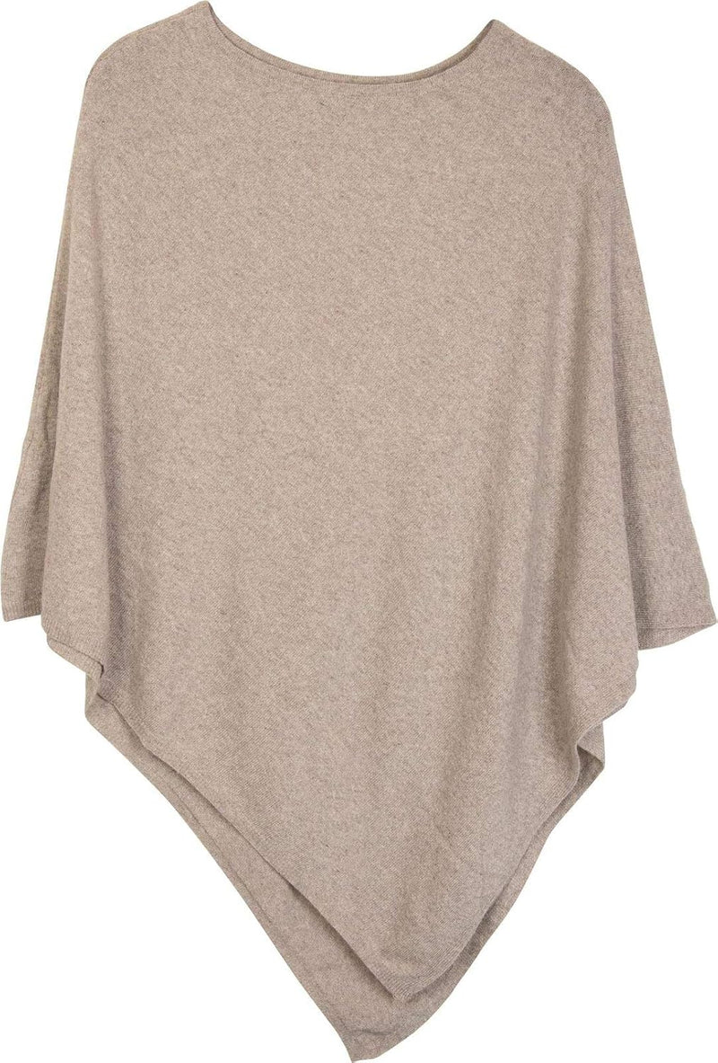 styleBREAKER Damen Feinstrick Poncho in Unifarben, leicht asymmetrischer Schnitt, Ärmellos, Rundhals