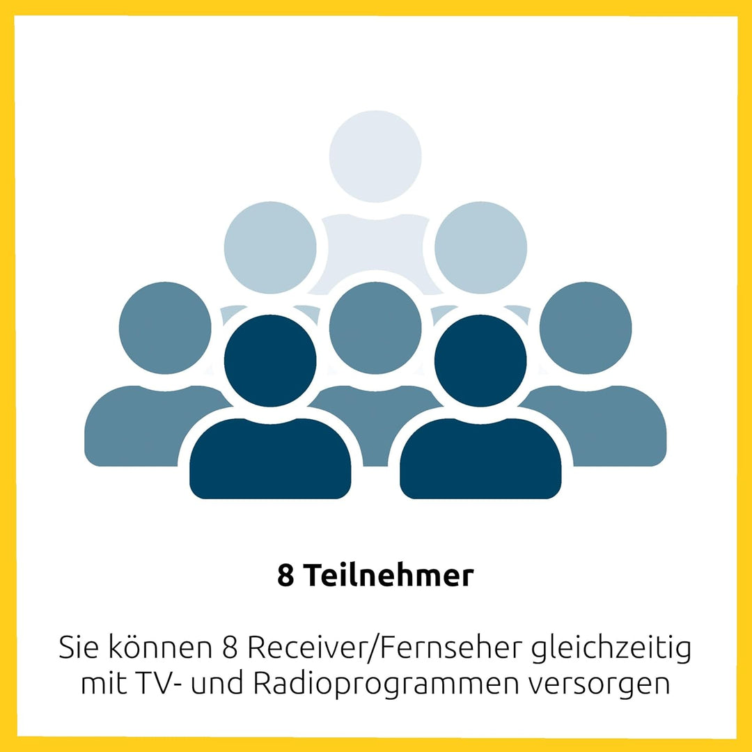 TechniSat Universal Octo-LNB - 8 Teilnehmer mit LTE-Filter (Wetterschutz, UHD, 4k, Full HD, 3D, Prem