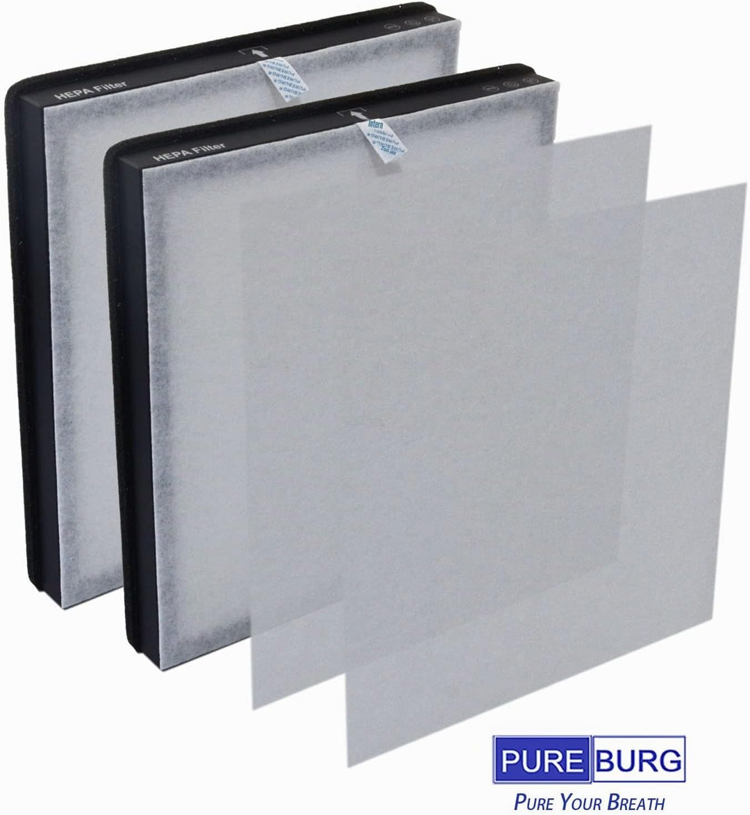 PUREBURG Ersatzfilter kompatibel mit MORENTO HY4866 Luftreiniger,2er-Pack H13 True HEPA 3-stufige Fi