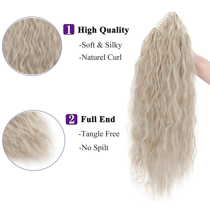 SEGO Ponytail Extension Pferdeschwanz Zopf Corn Wavy Haarteil Haarverlängerung Hair Piece Haar mit K