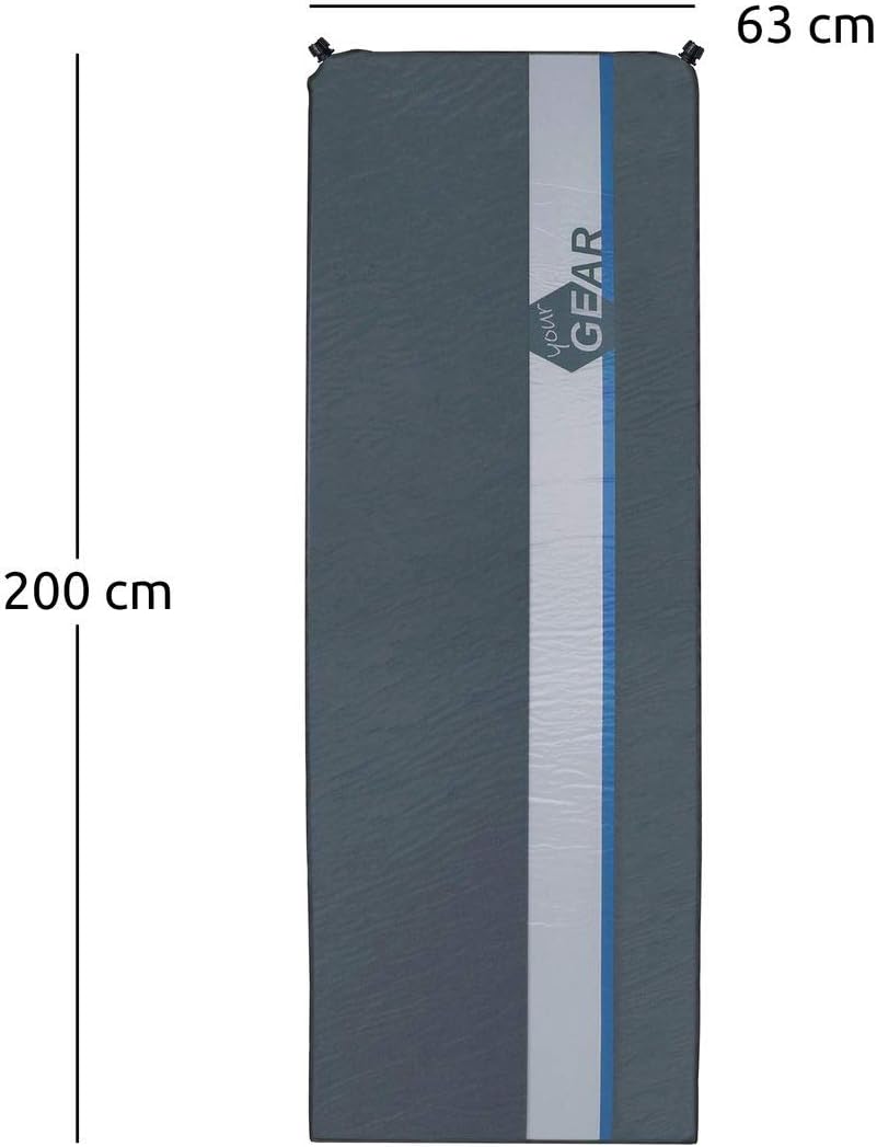 your GEAR ISO 700 - Isomatte selbstaufblasend – 200x63x7cm Luftmatratze mit 7cm Vollschaum, wasserdi