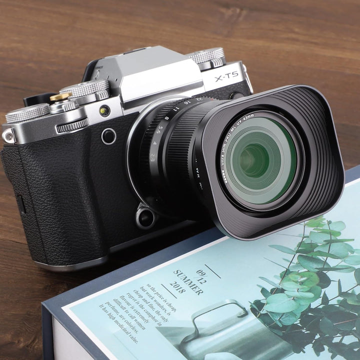 Haoge LH-X30M Gegenlichtblende aus Metall, quadratisch, für Fujifilm Fujinon XF 30 mm F2.8 R LM WR M