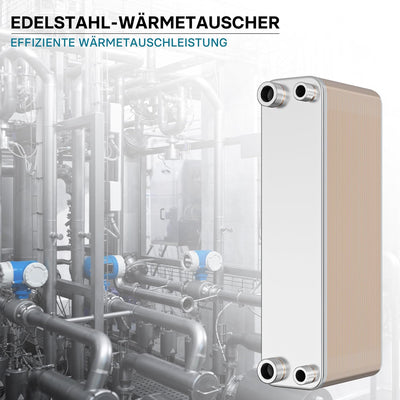Hrale Edelstahl Wärmetauscher 50 Platten max 210 kW Plattenwärmetauscher Wärmetauscher