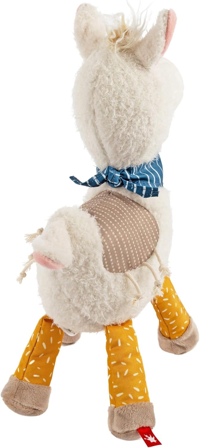 sigikid 43239 Kuscheltier Lama Patchwork Sweety, Yellow für Mädchen und Jungen von 0 bis 8 Jahren Me