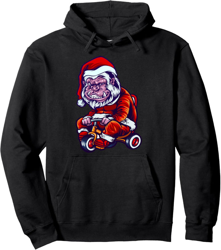 Funny Bigfoot Santa Christmas Yeti Claus Santa Hat Pullover Hoodie