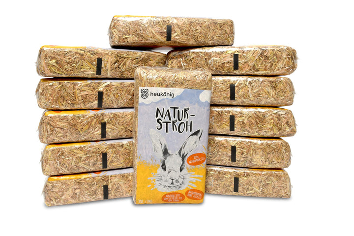 heukoenig.de 100% Stroh 12kg in handlichen 1kg Beuteln (12kg) - natürlich Beste Qualtiät, 12kg