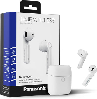 Panasonic RZ-B100WDE-W True Wireless In-Ear Kopfhörer - Bluetooth, Touch-Bedienung, Sprachsteuerung,