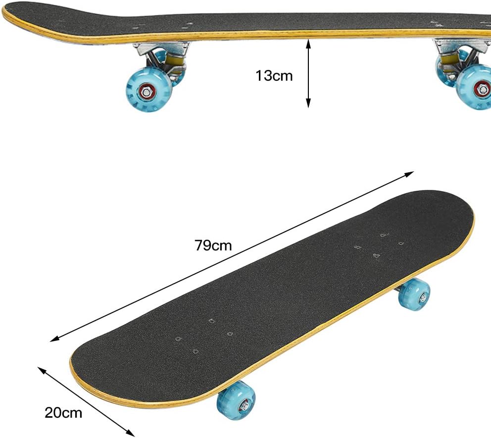 Longboards Komplett Skateboard Kinder Longboard Erwachsene Skateboard Anfänger aus Ahorn für Mädchen