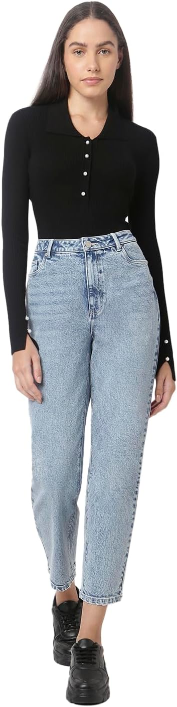 VERO MODA Damen Hose 27W / 32L Light Blue Denim, 27W / 32L Light Blue Denim