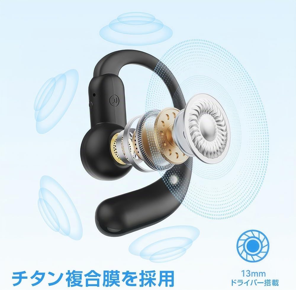 Monster MS-AC550 Open-Ear Bluetooth 6.0 Kopfhörer, HiFi-Stereo-Sound, 13-mm-Lautsprecher, IPX4 Wasse