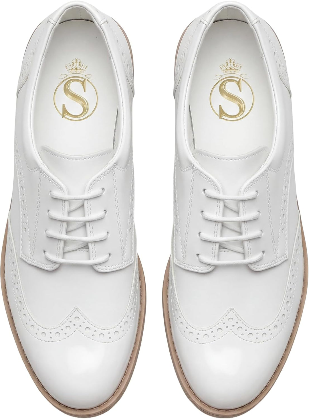 Jungen Kunstleder Lack Brogue Abendschuhe Schnürschuhe formelle Hochzeit Pagenkopf Schuhe 22 EU Weis