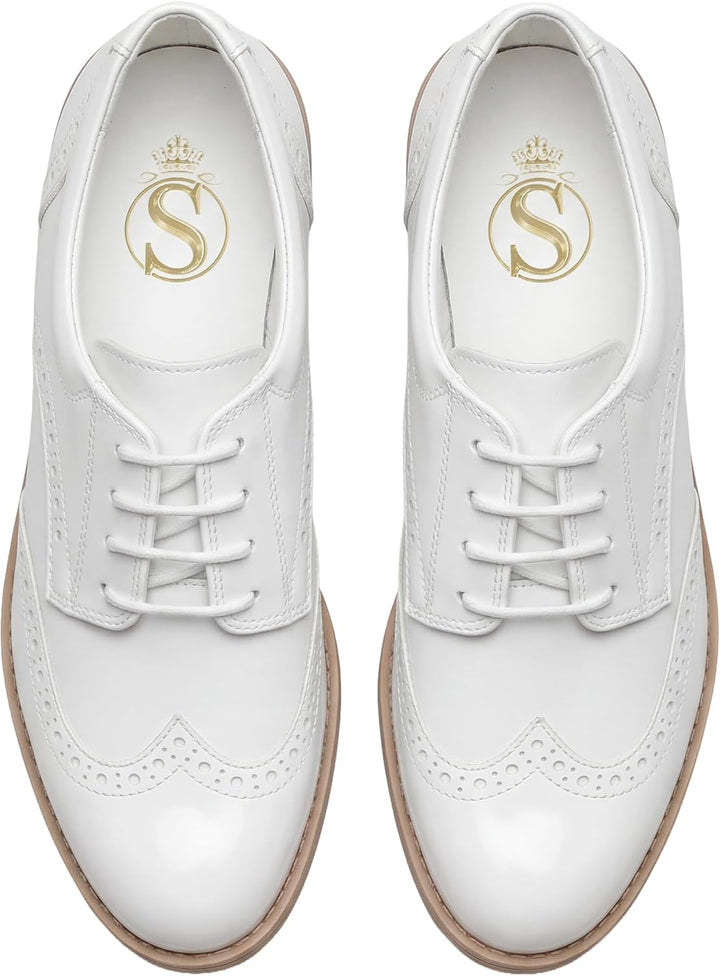 Jungen Kunstleder Lack Brogue Abendschuhe Schnürschuhe formelle Hochzeit Pagenkopf Schuhe 22 EU Weis
