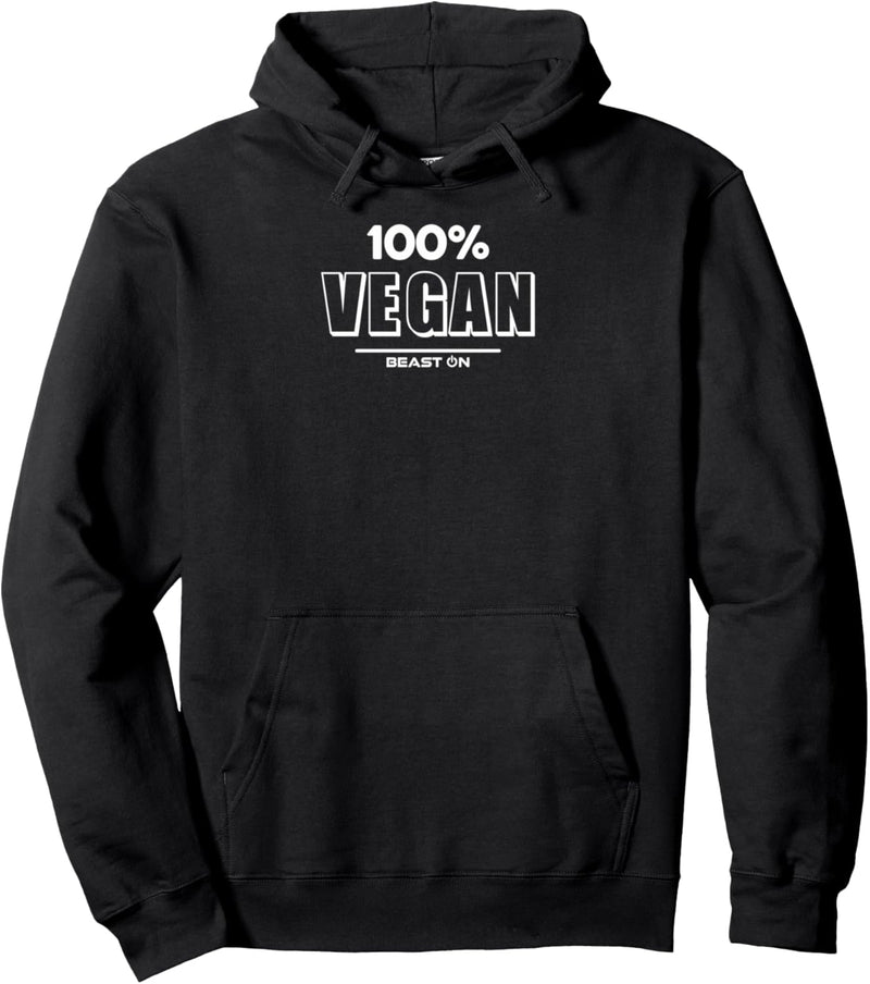 100 % veganes Ernährungstraining, Fitness-Motivation, Sprüche im Fitnessstudio Pullover Hoodie