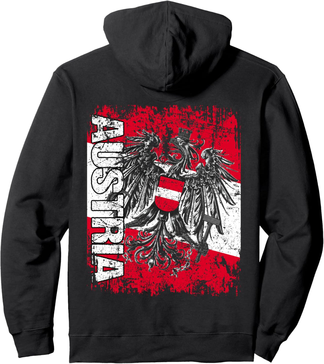 ÖSTERREICH Flagge | Damen Herren Kinder ÖSTERREICH Pullover Hoodie