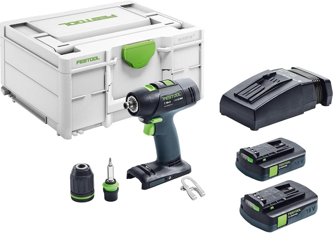 Festool Akku-Bohrschrauber T18+3 C 3,1-Plus 576449 T 18+3 C 3,1-Plus, T 18+3 C 3,1-Plus