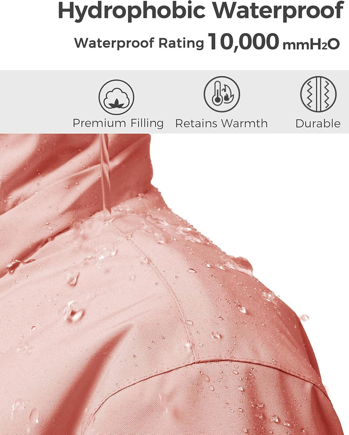 Wantdo Mädchen Berg Ski Jacke Warmer Winter Fleece Mäntel Wasserdichter Atmungsaktive RegenMäntel Ou