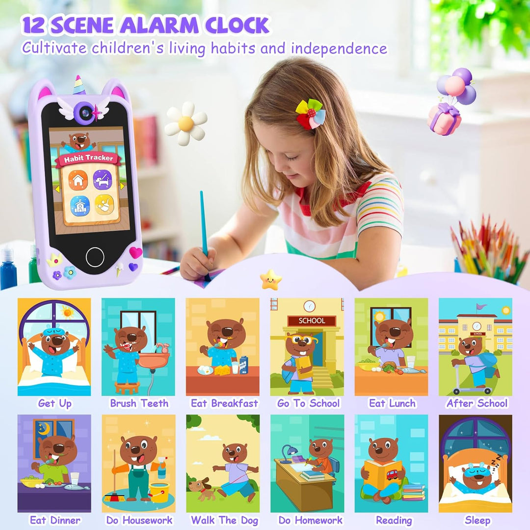 Kinder Handy Smartphone Mädchen Geschenke - Weihnachten Geburtstag Geschenke ab 3 4 5 6 Jahre Mädche