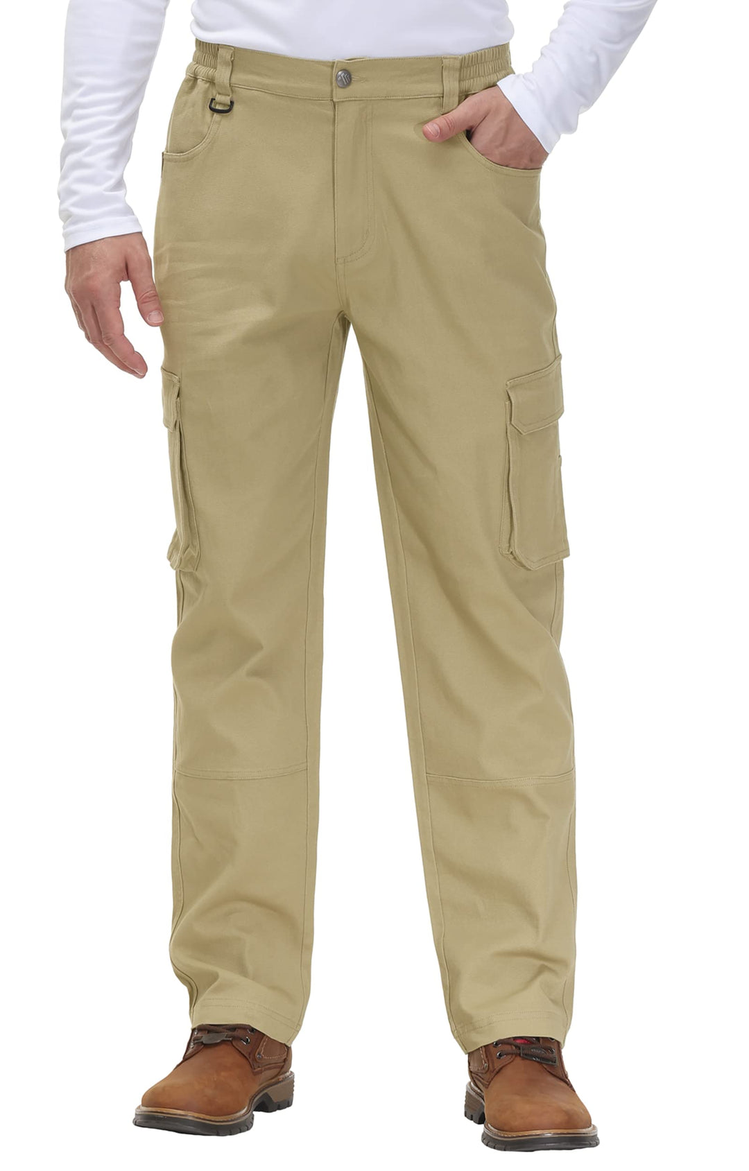 YSENTO Herren Cargohose Männer Arbeitshosen Stretch Chino Kargohosen Vintage Baggy Hosen Baumwolle 3