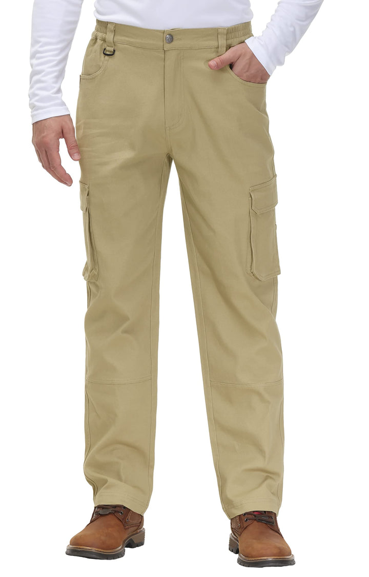 YSENTO Herren Cargohose Männer Arbeitshosen Stretch Chino Kargohosen Vintage Baggy Hosen Baumwolle 3