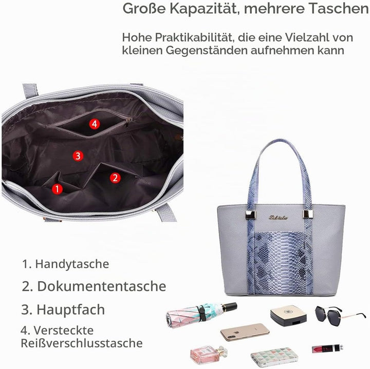 NICOLE&amp;DORIS Handtaschen Damen 6 Stück Geldbörse für Damen Top-Griffe Umhängetaschen Brieftaschen Cr