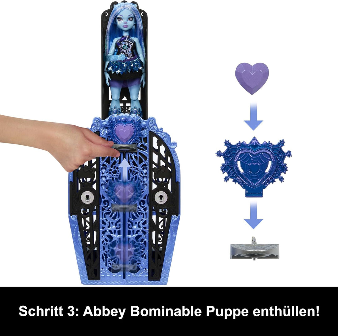 Monster High Skulltimate Secrets Puppen- und Accessoire-Set, Monster Mysteries Abbey Bominable mit K