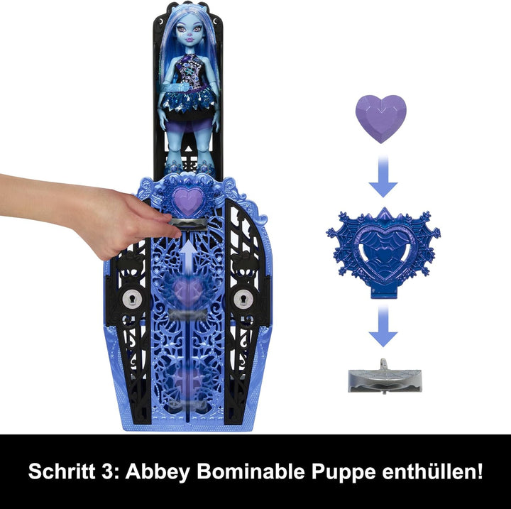 Monster High Skulltimate Secrets Puppen- und Accessoire-Set, Monster Mysteries Abbey Bominable mit K