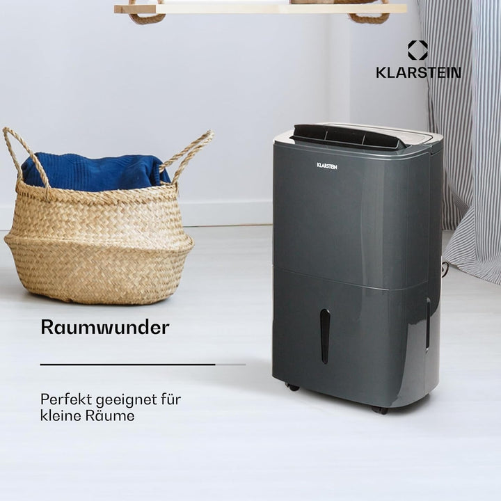 Klarstein Luftentfeuchter & Luftreiniger Elektrisch, 20 L Raumentfeuchter Klein für Wohnung Schlafzi