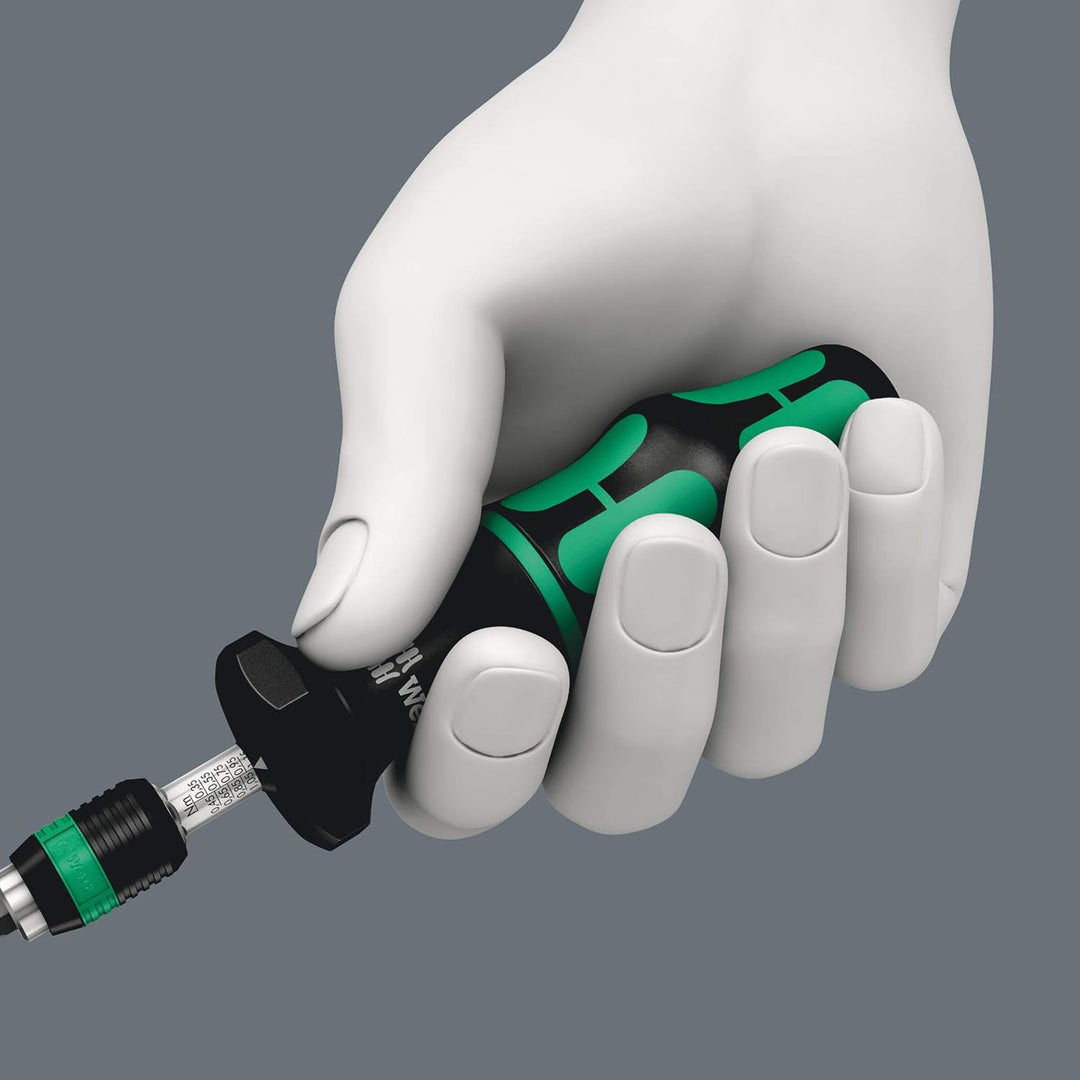 Wera 7441 einstellbarer Drehmomentschraubendreher mit Rapidaptor Schnellwechselfutter, 1/4 Zoll, 1,2