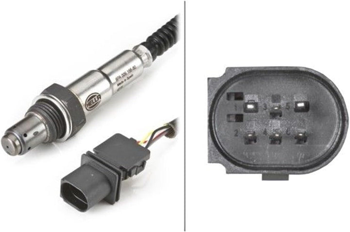 HELLA 6PA 009 166-801 Lambdasonde - 6-polig - Kabel: 400mm