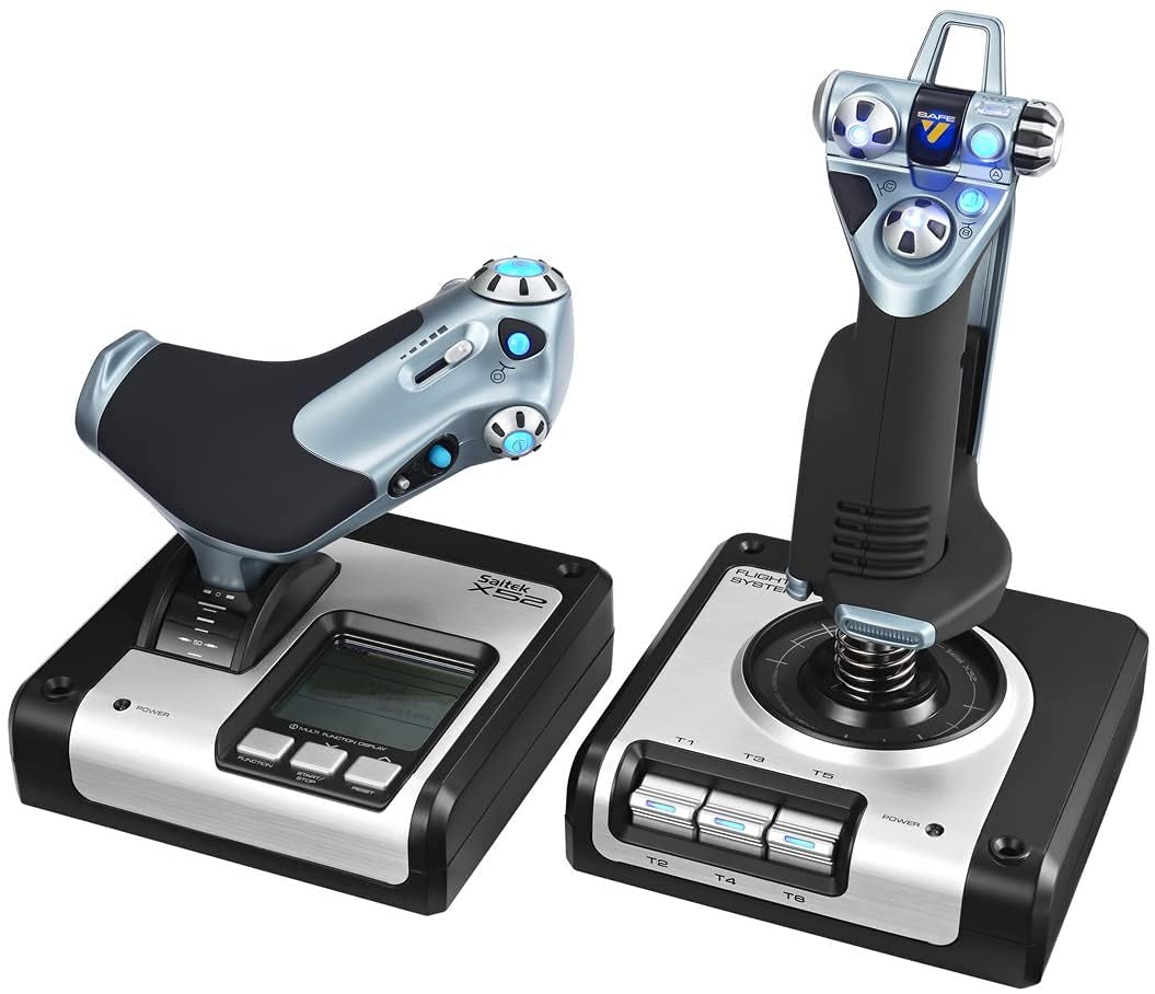 Logitech G Saitek X52 Flight Control System, Schubregler und Stick-Flugsimulationscontroller für Wel