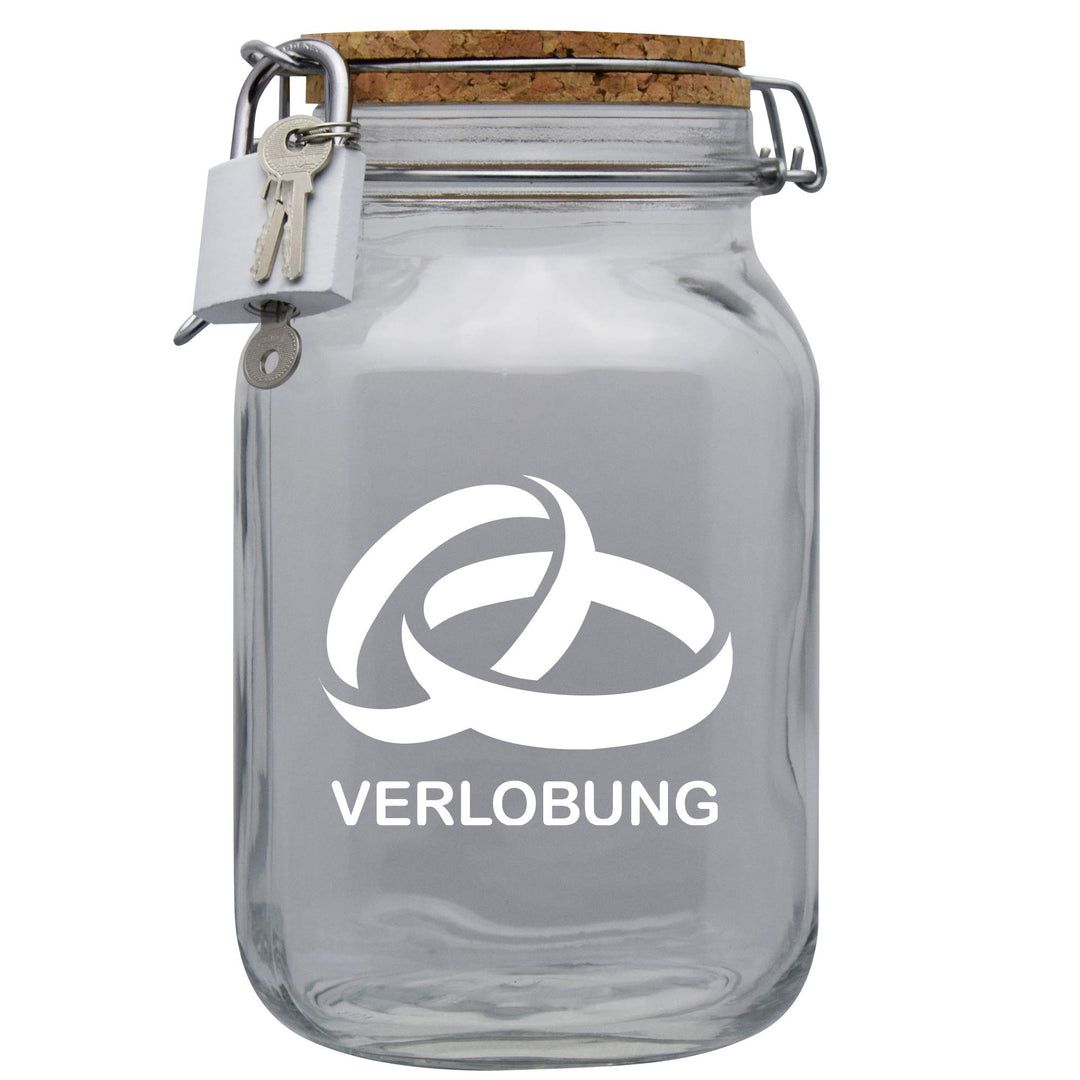 Spardose Verlobung Geld Geschenk Idee Transparent XL