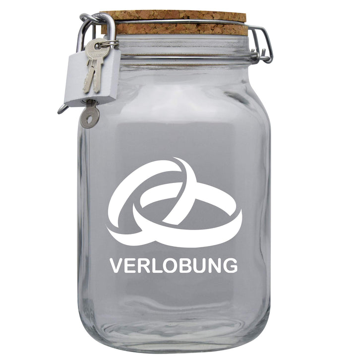 Spardose Verlobung Geld Geschenk Idee Transparent XL