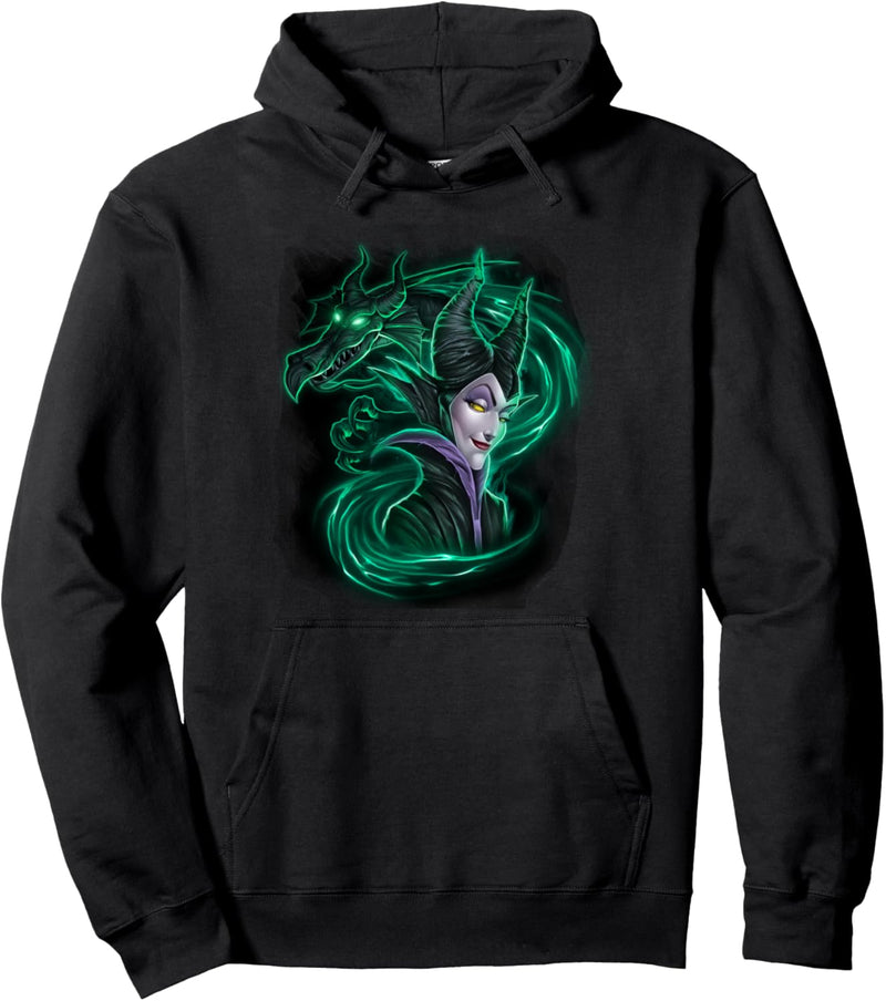 Disney Sleeping Beauty Maleficent And Dragon Dark Portrait Pullover Hoodie