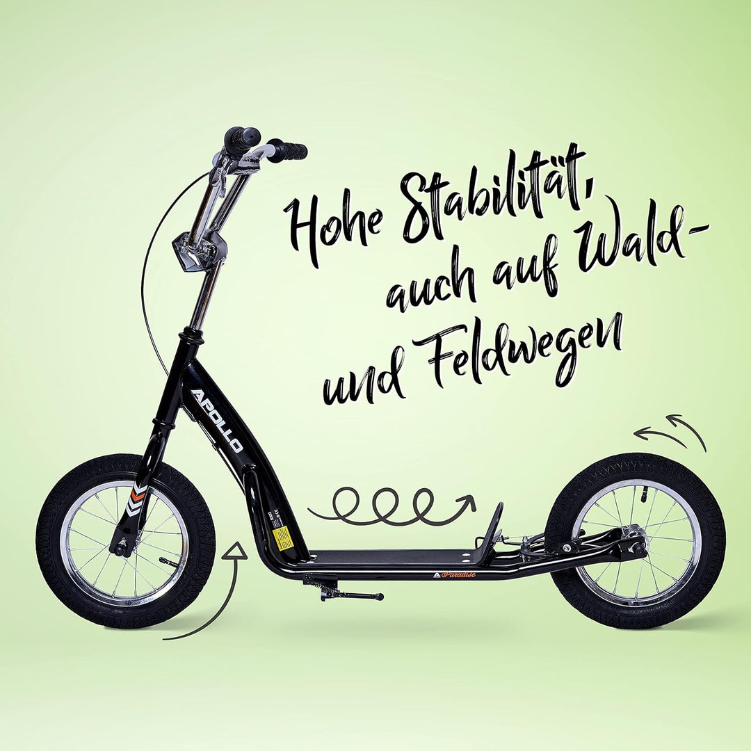Apollo Retro Scooter Paradise | Roller mit Luftreifen 12,5 Zoll | Stylisher Tretroller für Kinder un