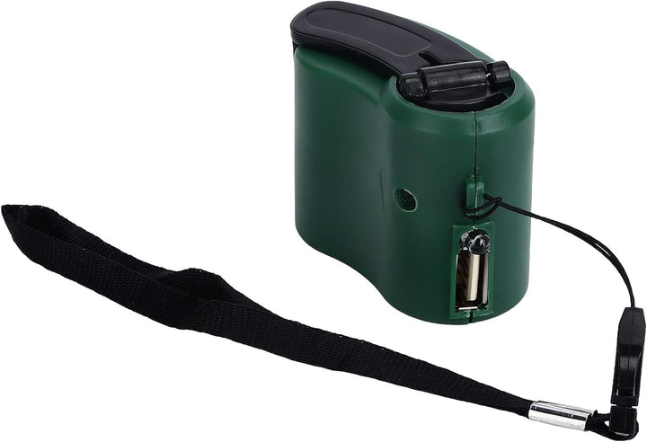 USB-Handkurbel-Handy-Ladegerät, Tragbarer Notstromgenerator mit LED-Licht für Outdoor-Wanderungen (G