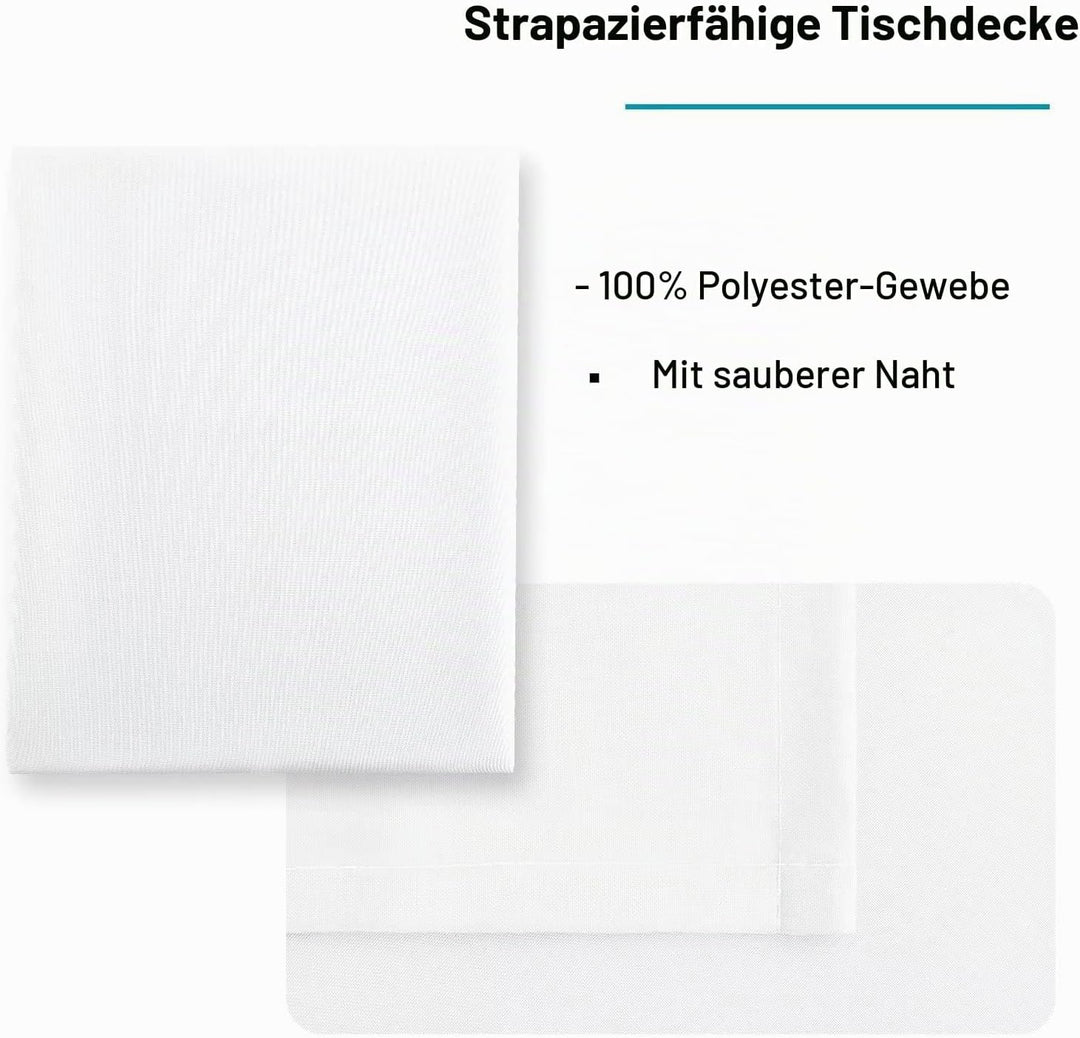 Hiasan Glatt Tischdecke Weihnachten Fleckenabweisend Tischtuch mit Lotuseffekt Leicht Wasserabweisen